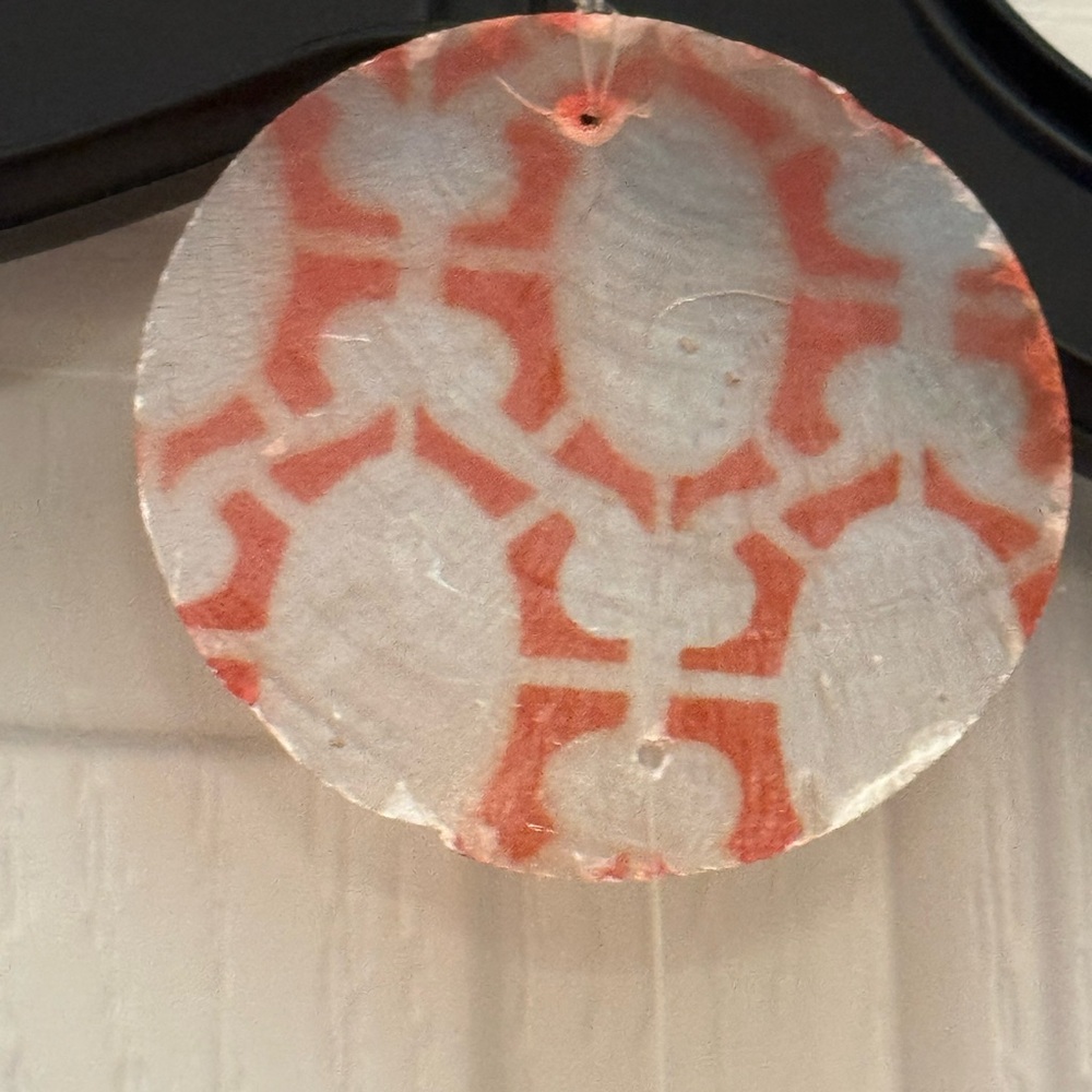 Natural Capiz Shell Door Curtain (Set of 8), Orange, Red, Yellow, Brown, White - Picture 6 of 14